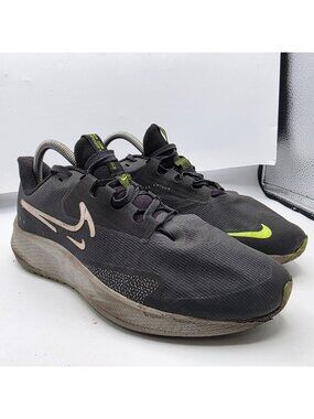 Nike Air Zoom Pegasus 39 Shield Mens Size 7.5 Black Dark Smoke Gray Shoes Run